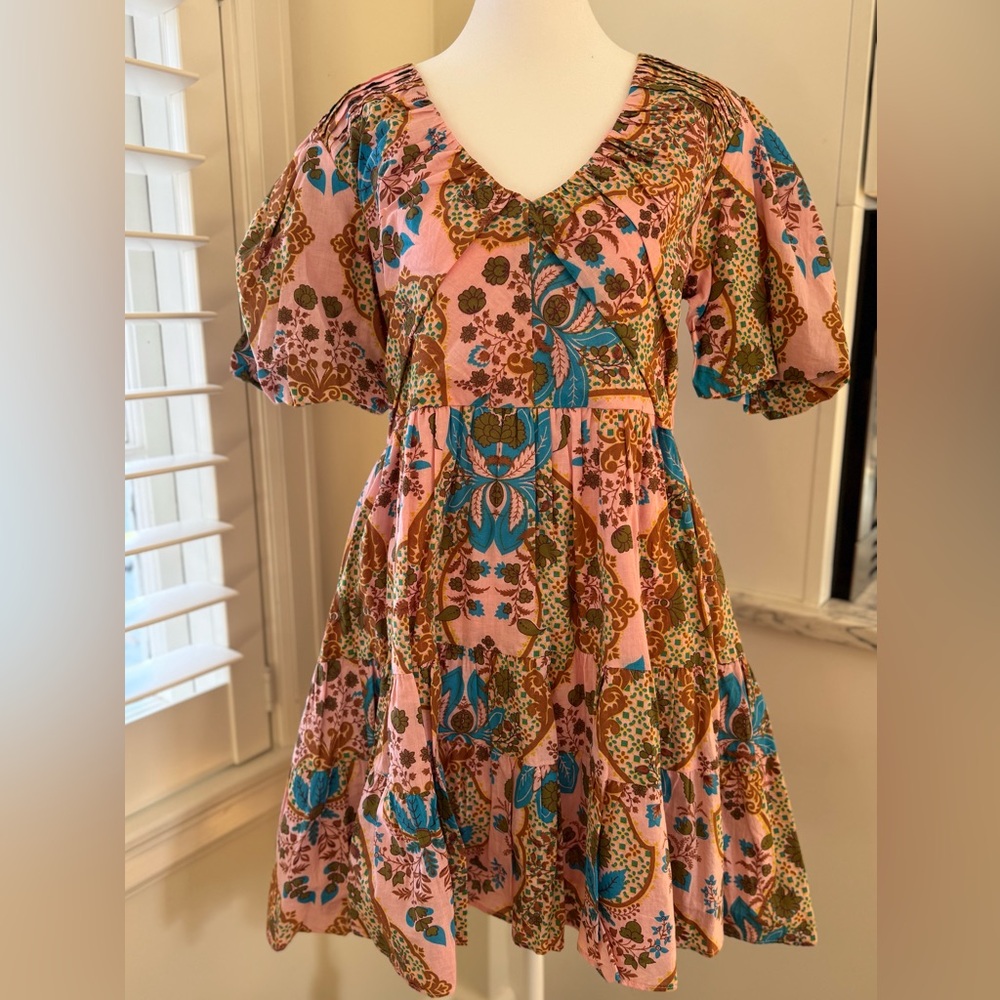 Anna Cate Pink Floral Dress M